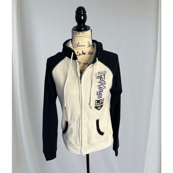 Reebok NHL Women's Small LA Kings Hockey Full Zip Up Hooded Jacket - Picture 1 of 10